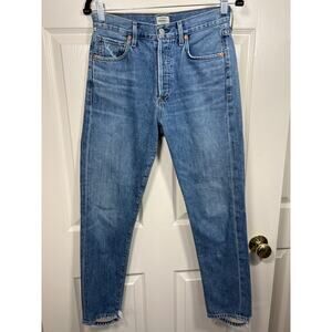 Citizens of Humanity Liya High Rise Classic Fit Crop Medium Blue Jean 25